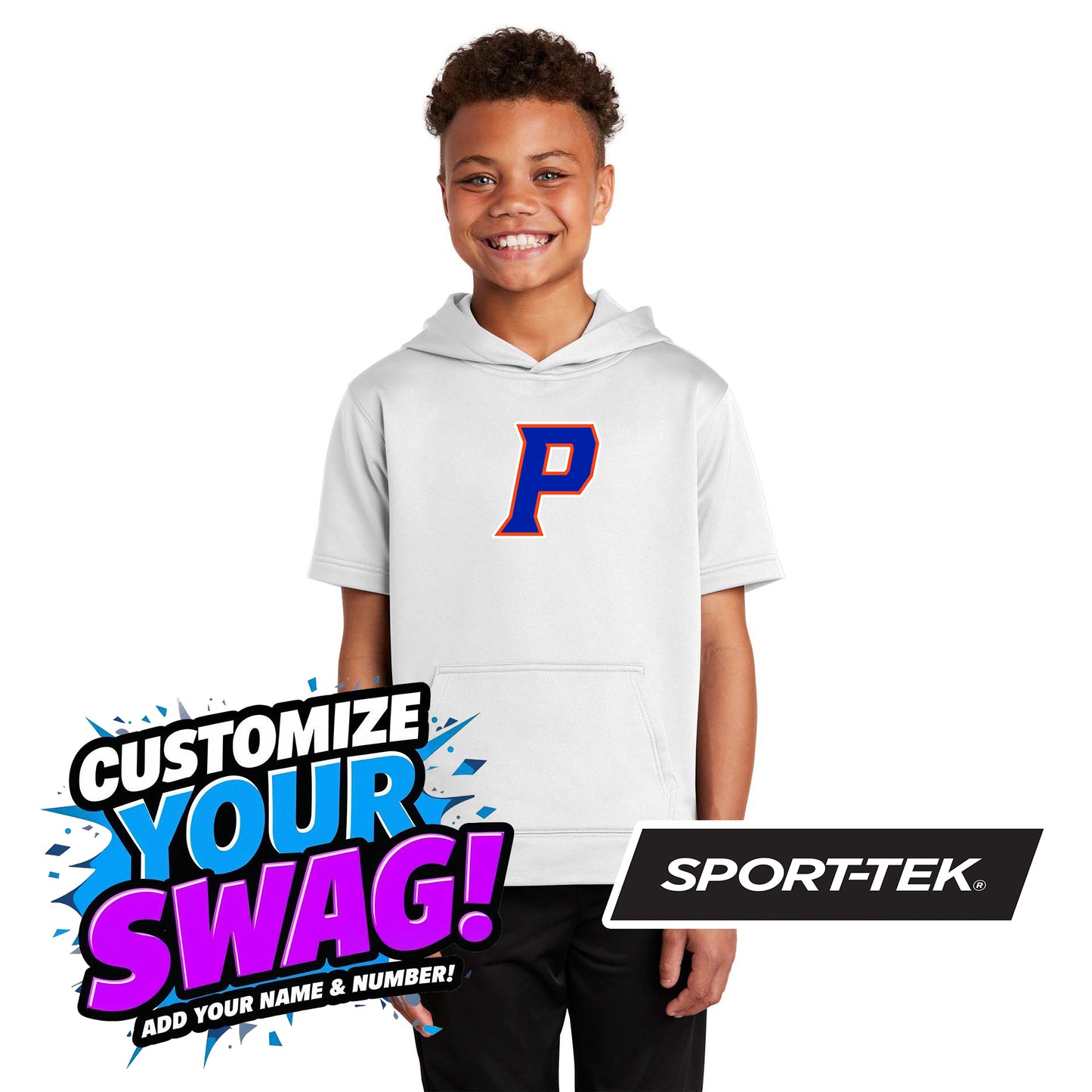 Sport-Tek Youth Sport-Wick Fleece Short Sleeve Hooded Pullover YST251 - Palatka TailGators Baseball
