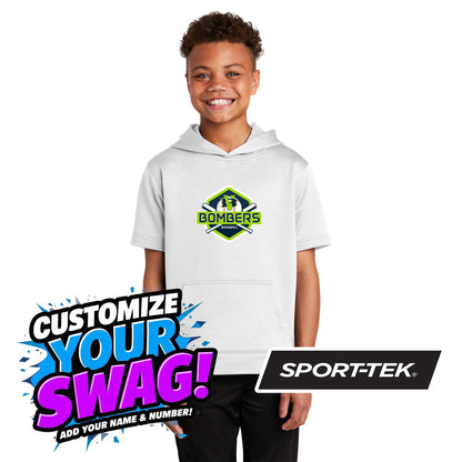 Sport-Tek Youth Sport-Wick Fleece Short Sleeve Hooded Pullover YST251 - VB Bombers Baseball