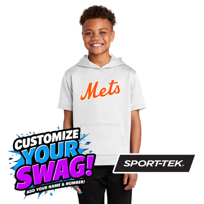 Sport-Tek Youth Sport-Wick Fleece Short Sleeve Hooded Pullover YST251 - Florida Mets Baseball