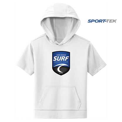 Sport-Tek Youth Sport-Wick Fleece Short Sleeve Hooded Pullover - San Diego Surf Soccer