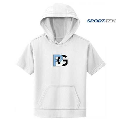 Sport-Tek Youth Sport-Wick Fleece Short Sleeve Hooded Pullover - Lightning Baseball