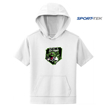 Sport-Tek Youth Sport-Wick Fleece Short Sleeve Hooded Pullover - RBA Stripers Baseball