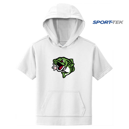 Sport-Tek Youth Sport-Wick Fleece Short Sleeve Hooded Pullover - RBA Stripers Baseball