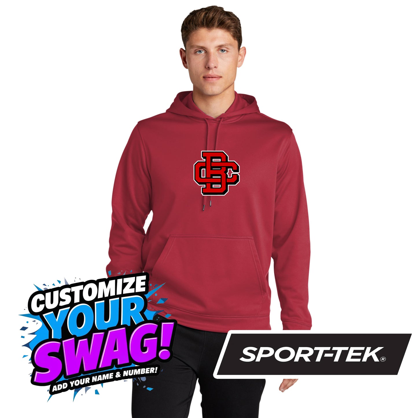Sport-Tek Sport-Wick Fleece Hooded Pullover F244 - Creeks Baseball Club - CBC