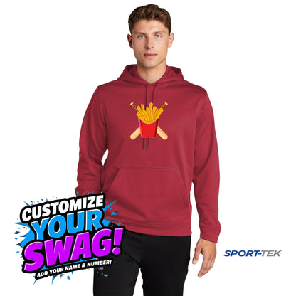 Sport-Tek Sport-Wick Fleece Hooded Pullover - Team Rally Fries Baseball