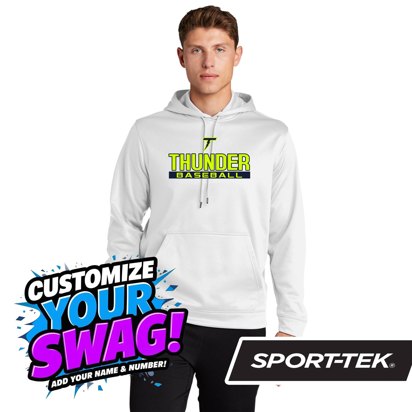 Sport-Tek Sport-Wick Fleece Hooded Pullover F244 - Ponte Vedra Thunder Baseball