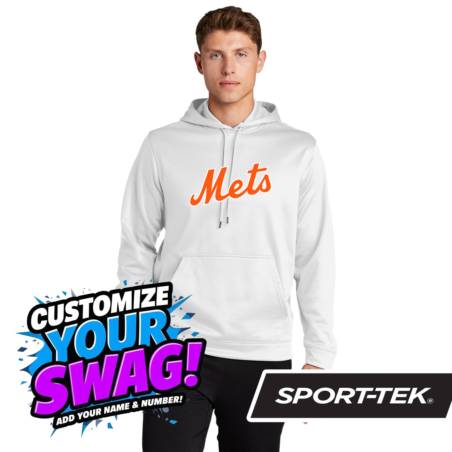 Sport-Tek Sport-Wick Fleece Hooded Pullover F244 - Florida Mets Baseball