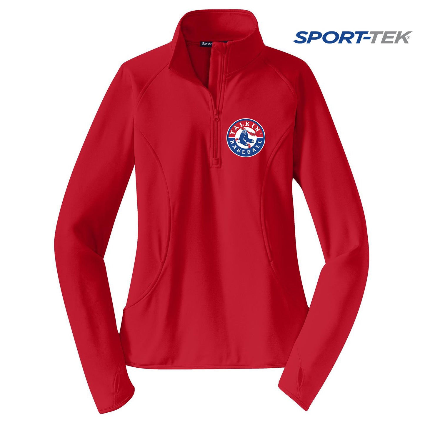 Sport-Tek Women's Sport-Wick Stretch 1-2-Zip Pullover - Talkin Baseball