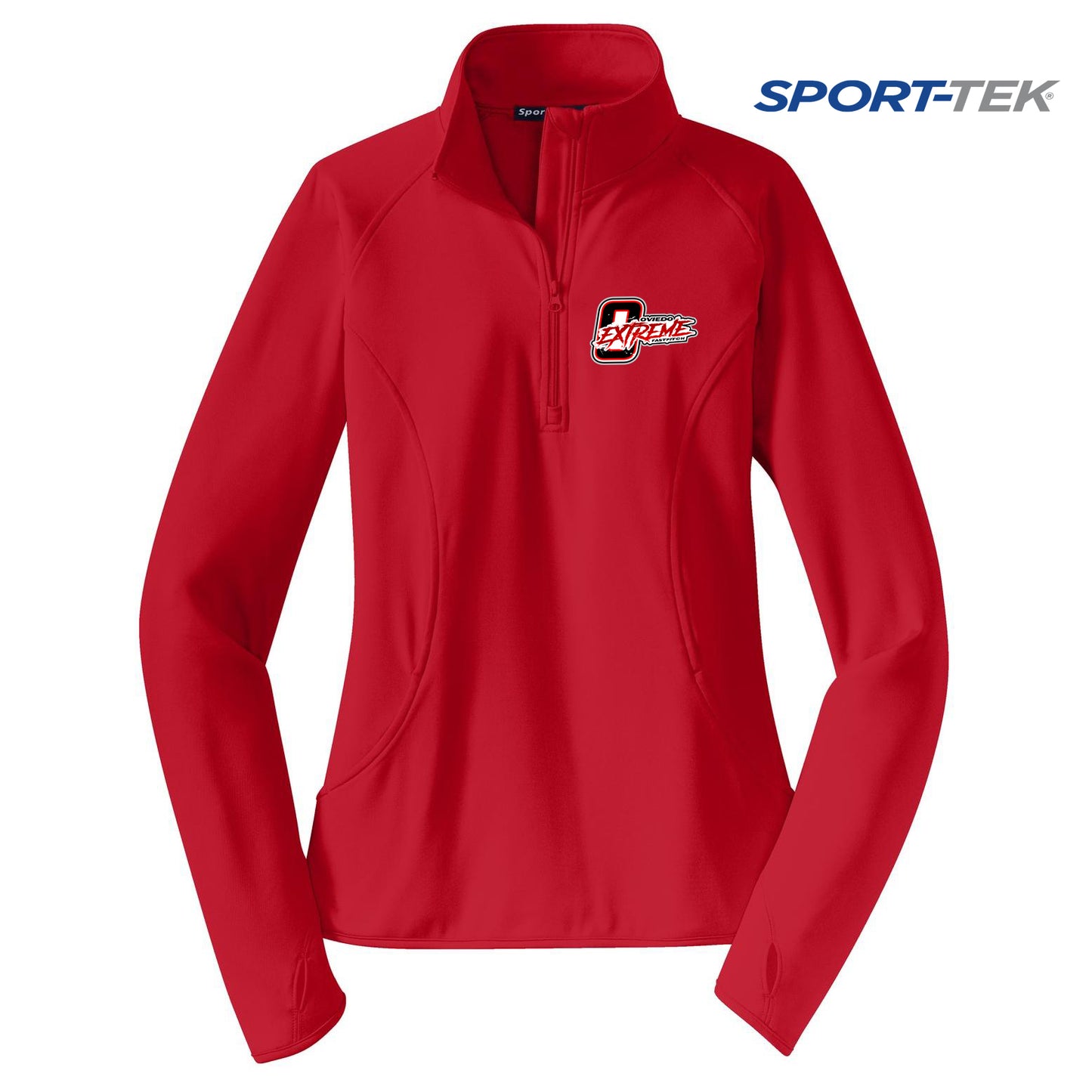 Sport-Tek Women's Sport-Wick Stretch 1-2-Zip Pullover - Oviedo Extreme Softball