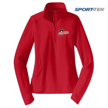 Sport-Tek Women's Sport-Wick Stretch 1-2-Zip Pullover - Oviedo Extreme Softball