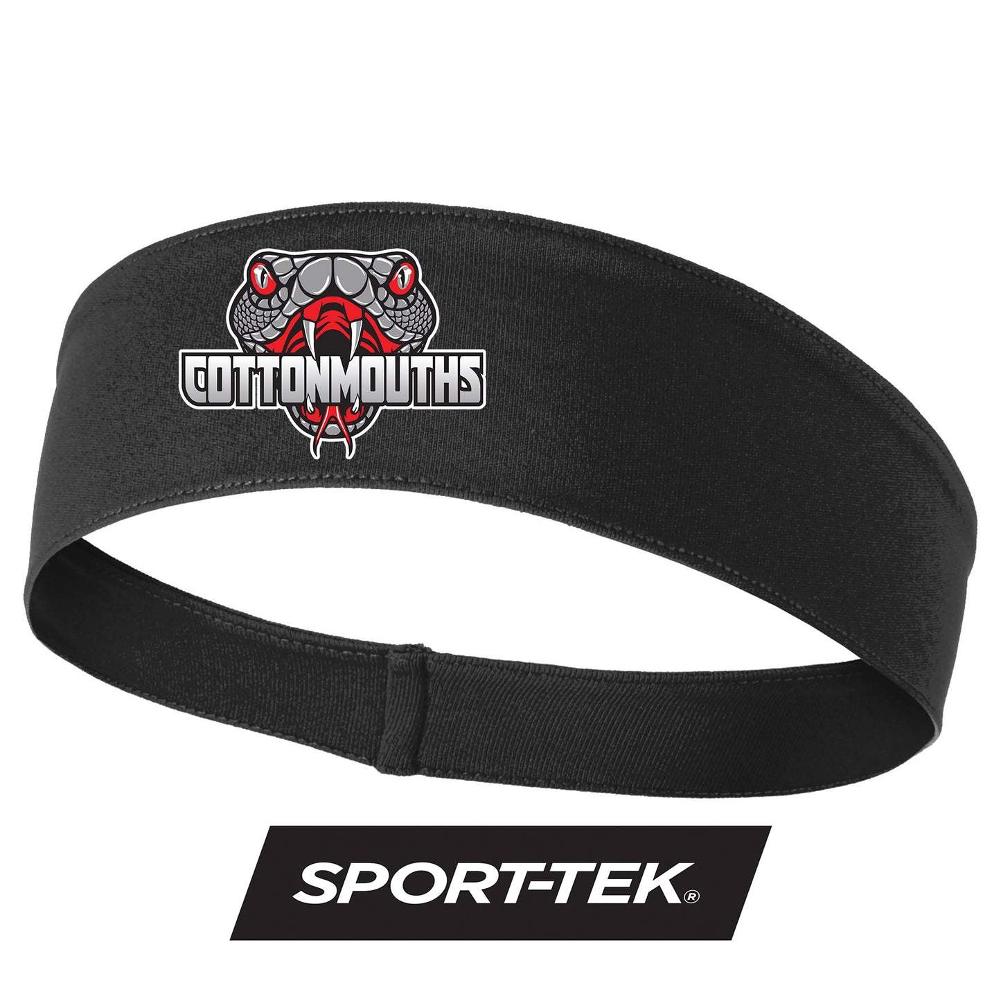 Sport-Tek PosiCharge Competitor Headband DTF PRINTED - Black Creek Cottonmouths