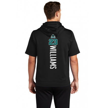 Sport-Tek Sport-Wick Fleece Short Sleeve Hooded Pullover ST251 - Diamond Dawgs Baseball