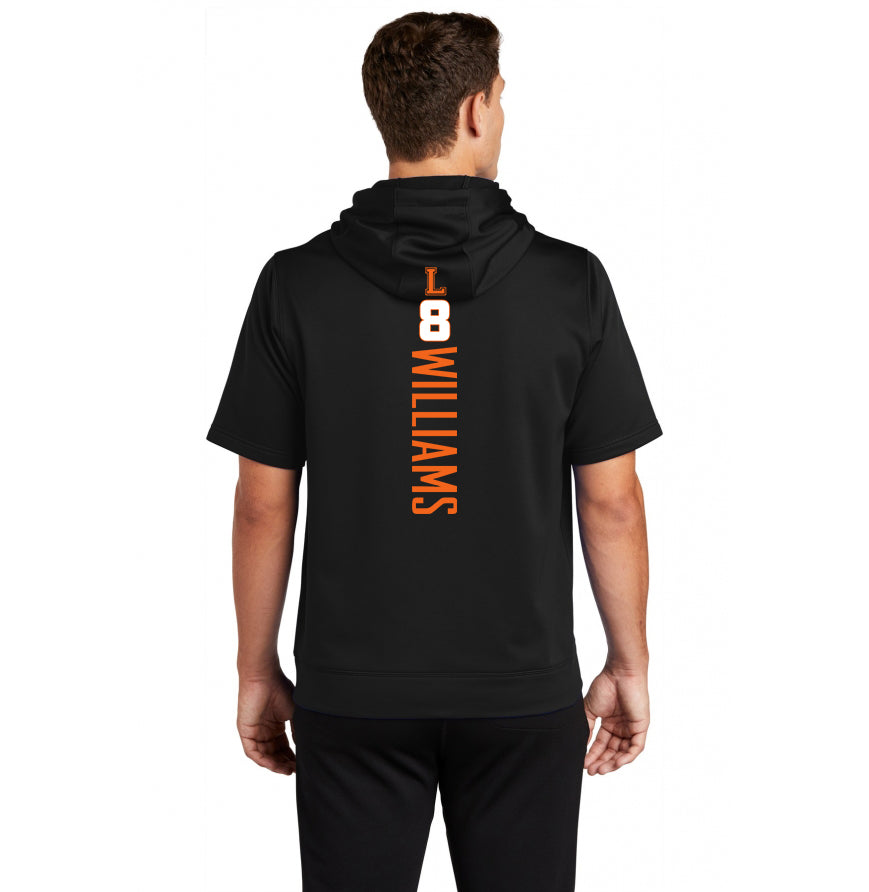 Sport-Tek Sport-Wick Fleece Short Sleeve Hooded Pullover - Longwood Wrestling