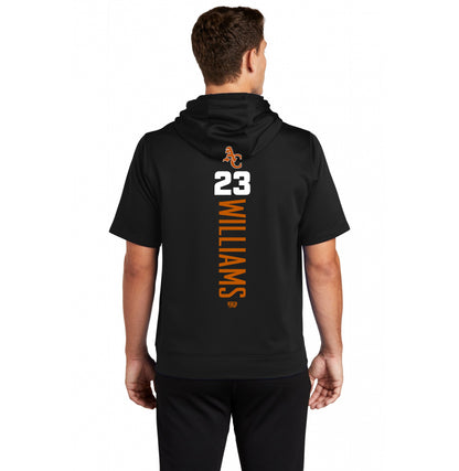 Sport-Tek Sport-Wick Fleece Short Sleeve Hooded Pullover ST251 - Ancient City Reds