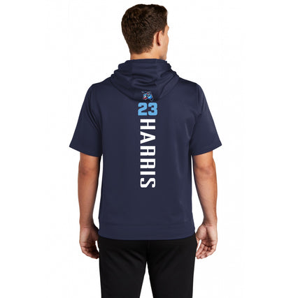 Sport-Tek Sport-Wick Fleece Short Sleeve Hooded Pullover ST251 - FCA Blueclaws Baseball