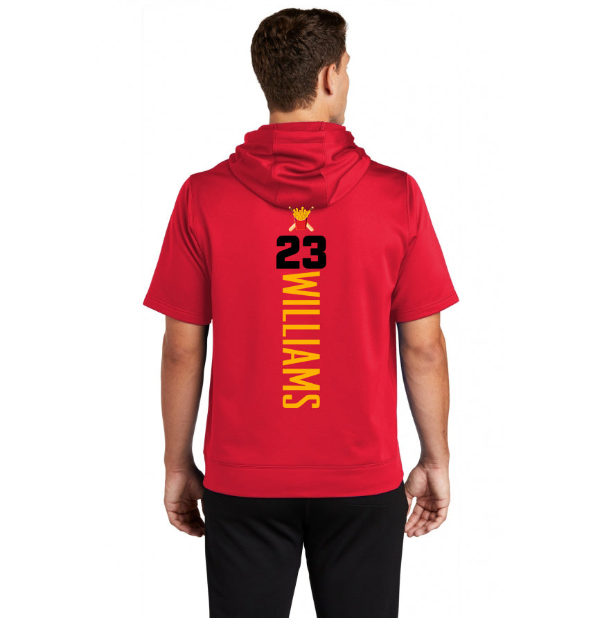 Sport-Tek Sport-Wick Fleece Short Sleeve Hooded Pullover - Team Rally Fries Baseball