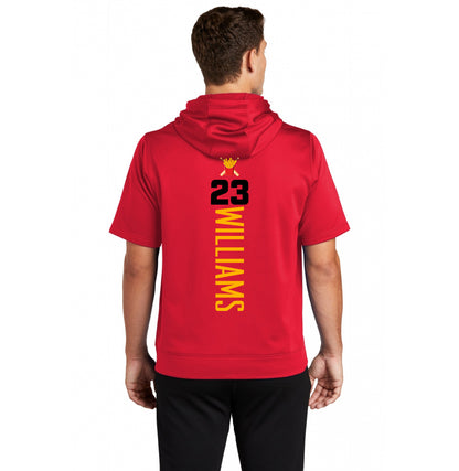 Sport-Tek Sport-Wick Fleece Short Sleeve Hooded Pullover - Team Rally Fries Baseball
