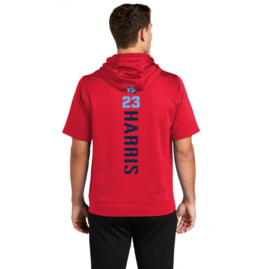 Sport-Tek Sport-Wick Fleece Short Sleeve Hooded Pullover ST251 - FCA Blueclaws Baseball