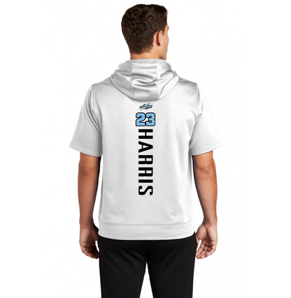 Sport-Tek Sport-Wick Fleece Short Sleeve Hooded Pullover - Lightning Premier Softball