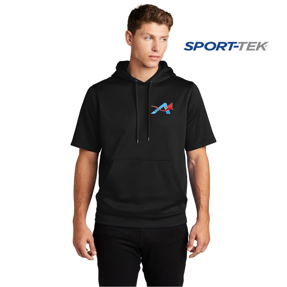 Sport-Tek Sport-Wick Fleece Short Sleeve Hooded Pullover - A Degree Above
