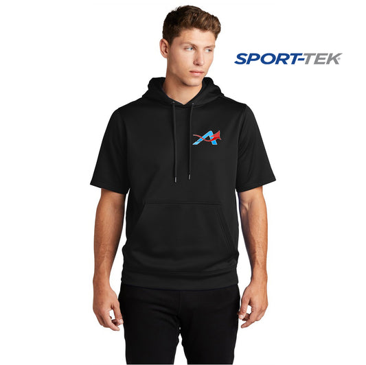 Sport-Tek Sport-Wick Fleece Short Sleeve Hooded Pullover - A Degree Above