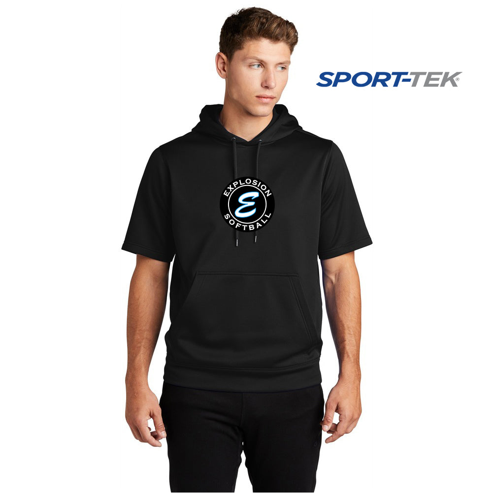 Sport-Tek Sport-Wick Fleece Short Sleeve Hooded Pullover - Explosion Softball