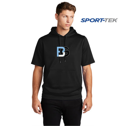Sport-Tek Sport-Wick Fleece Short Sleeve Hooded Pullover - Lightning Baseball