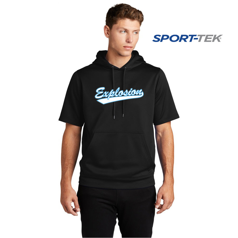 Sport-Tek Sport-Wick Fleece Short Sleeve Hooded Pullover - Explosion Softball