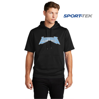 Sport-Tek Sport-Wick Fleece Short Sleeve Hooded Pullover - Lightning Baseball