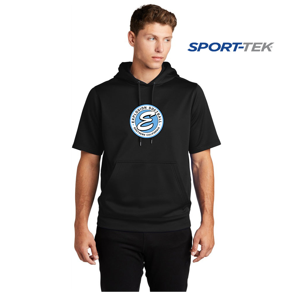 Sport-Tek Sport-Wick Fleece Short Sleeve Hooded Pullover - Explosion Softball