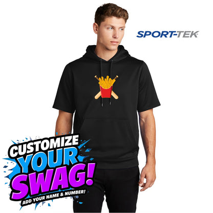 Sport-Tek Sport-Wick Fleece Short Sleeve Hooded Pullover - Team Rally Fries Baseball