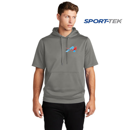 Sport-Tek Sport-Wick Fleece Short Sleeve Hooded Pullover - A Degree Above
