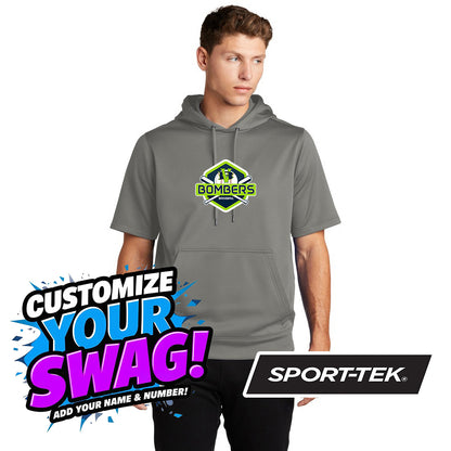 Sport-Tek Sport-Wick Fleece Short Sleeve Hooded Pullover ST251 - VB Bombers Baseball