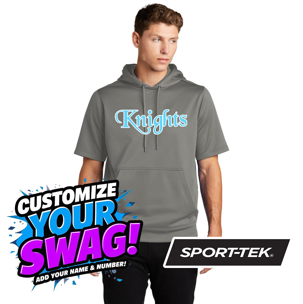 Sport-Tek Sport-Wick Fleece Short Sleeve Hooded Pullover ST251 - Knights Baseball