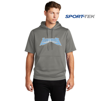Sport-Tek Sport-Wick Fleece Short Sleeve Hooded Pullover - Lightning Baseball