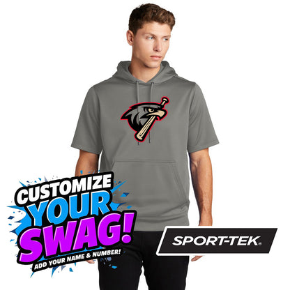 Sport-Tek Sport-Wick Fleece Short Sleeve Hooded Pullover ST251 - MSA Redtails Baseball