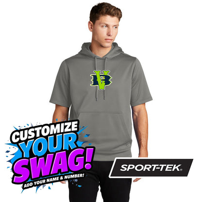 Sport-Tek Sport-Wick Fleece Short Sleeve Hooded Pullover ST251 - VB Bombers Baseball