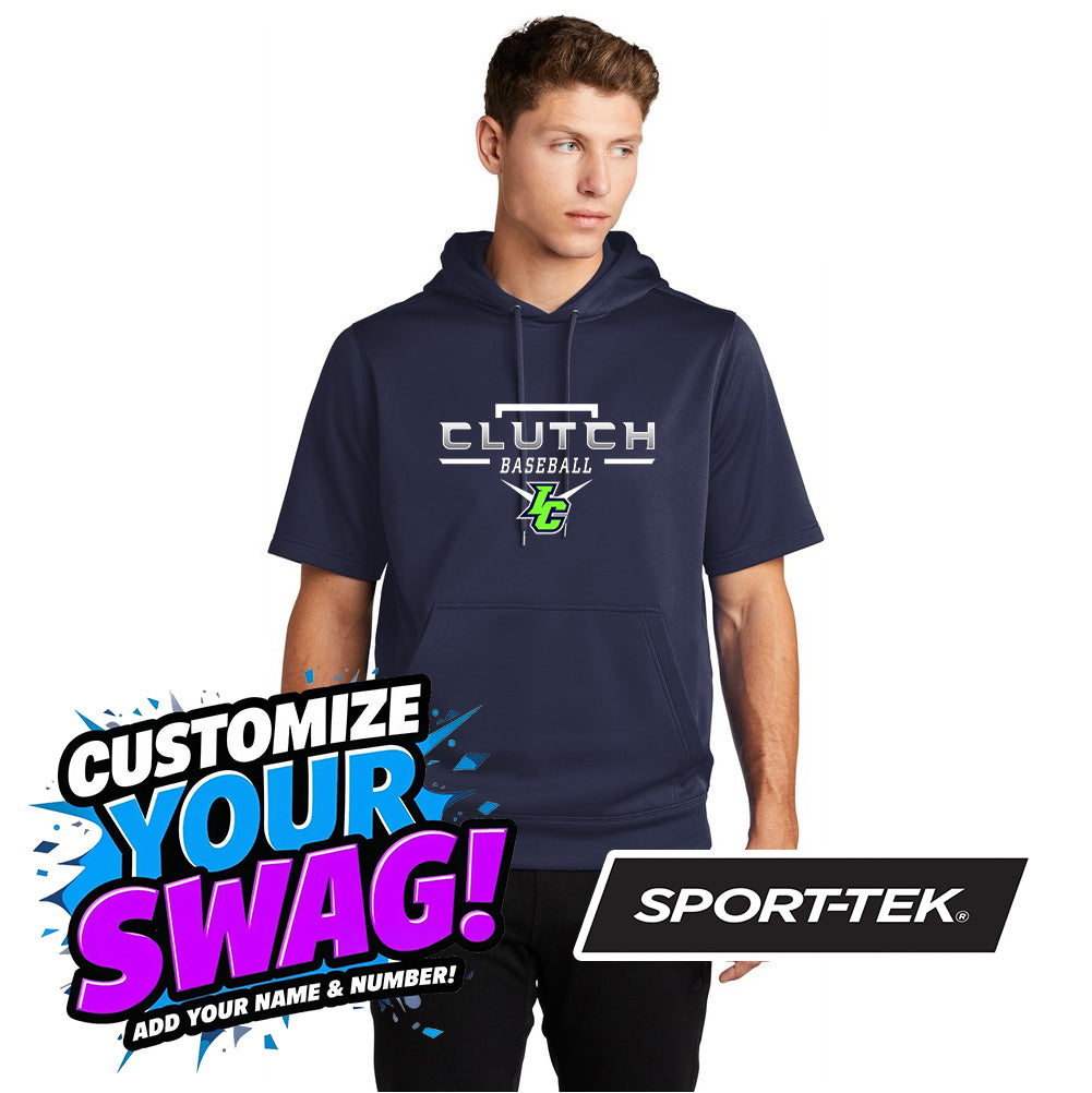Sport-Tek Sport-Wick Fleece Short Sleeve Hooded Pullover ST251 - Indy Clutch Baseball