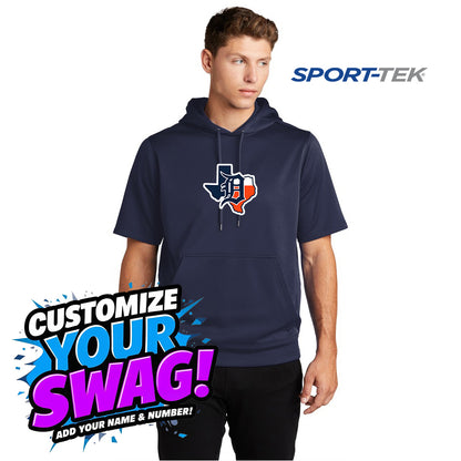 Sport-Tek Youth Sport-Wick Fleece Short Sleeve Hooded Pullover - Dallas Tigers Baseball