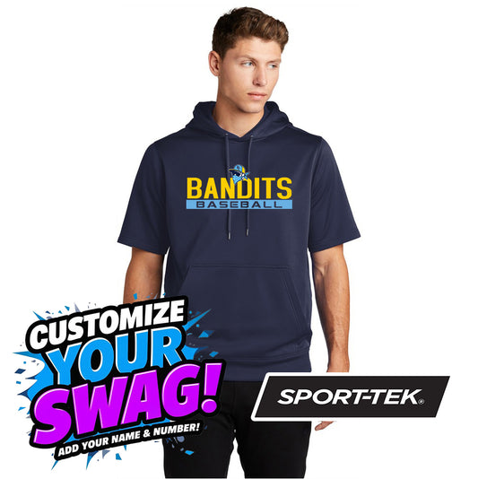 Sport-Tek Sport-Wick Fleece Short Sleeve Hooded Pullover ST251 - Bold City Bandits Baseball