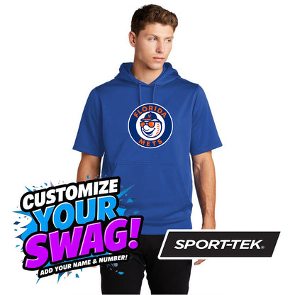 Sport-Tek Sport-Wick Fleece Short Sleeve Hooded Pullover ST251 - Florida Mets Baseball