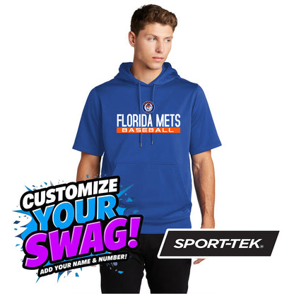 Sport-Tek Sport-Wick Fleece Short Sleeve Hooded Pullover ST251 - Florida Mets Baseball