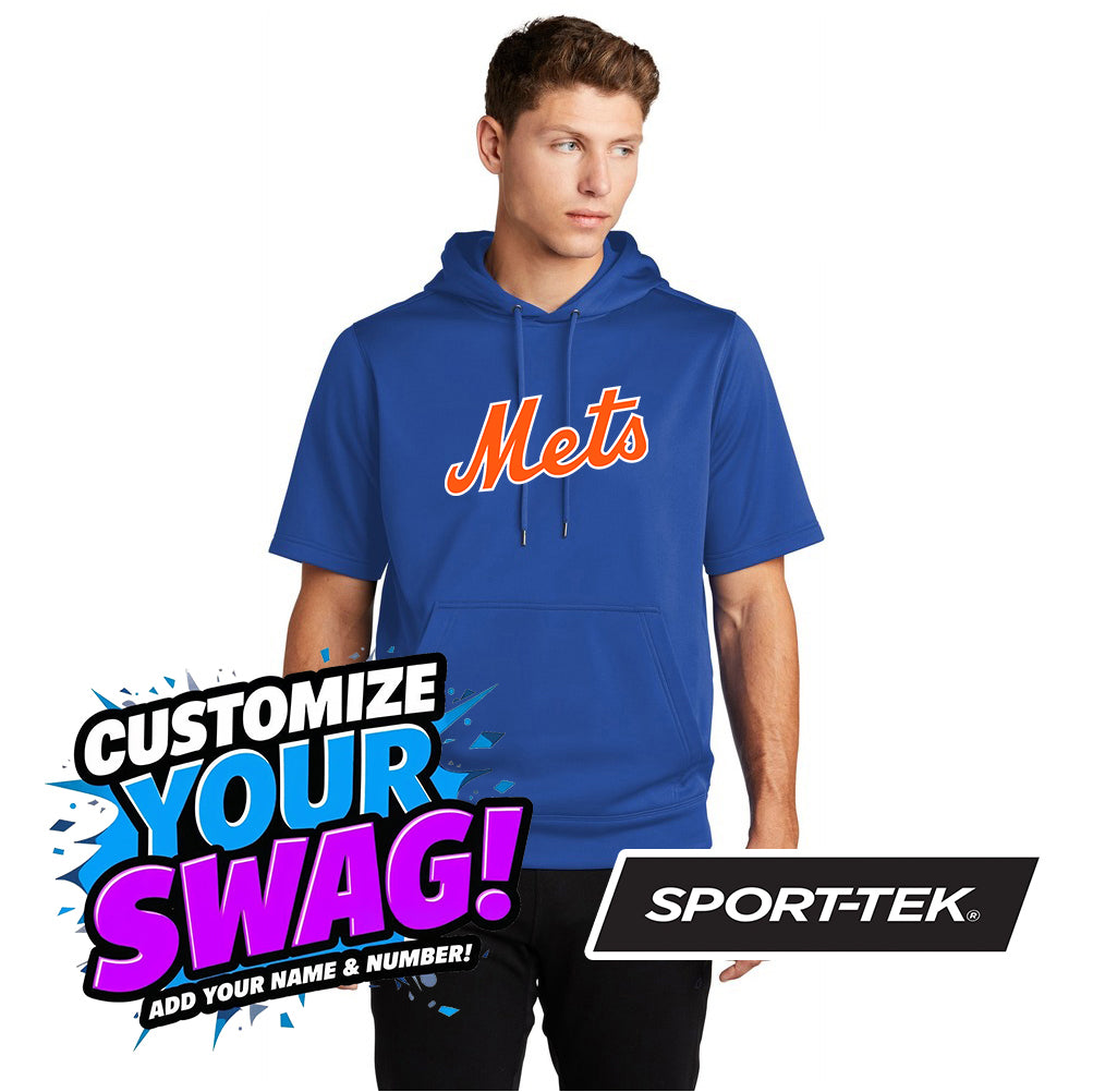 Sport-Tek Sport-Wick Fleece Short Sleeve Hooded Pullover ST251 - Florida Mets Baseball