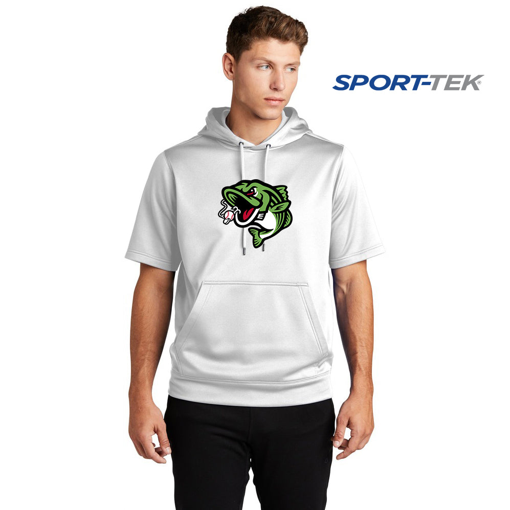 Sport-Tek Sport-Wick Fleece Short Sleeve Hooded Pullover - RBA Stripers Baseball