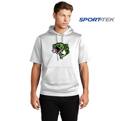 Sport-Tek Sport-Wick Fleece Short Sleeve Hooded Pullover - RBA Stripers Baseball