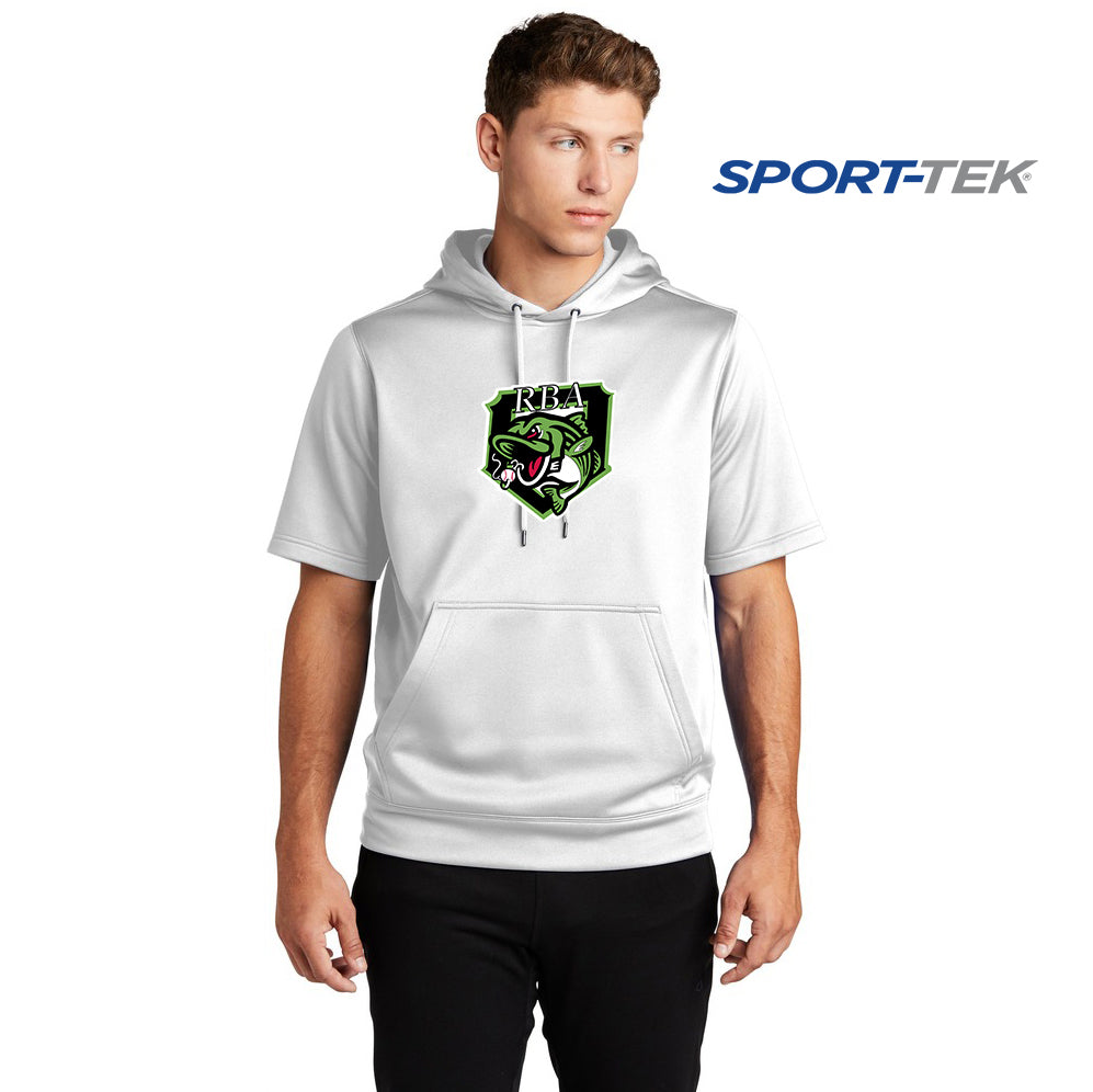 Sport-Tek Sport-Wick Fleece Short Sleeve Hooded Pullover - RBA Stripers Baseball