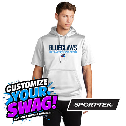 Sport-Tek Sport-Wick Fleece Short Sleeve Hooded Pullover ST251 - FCA Blueclaws Baseball