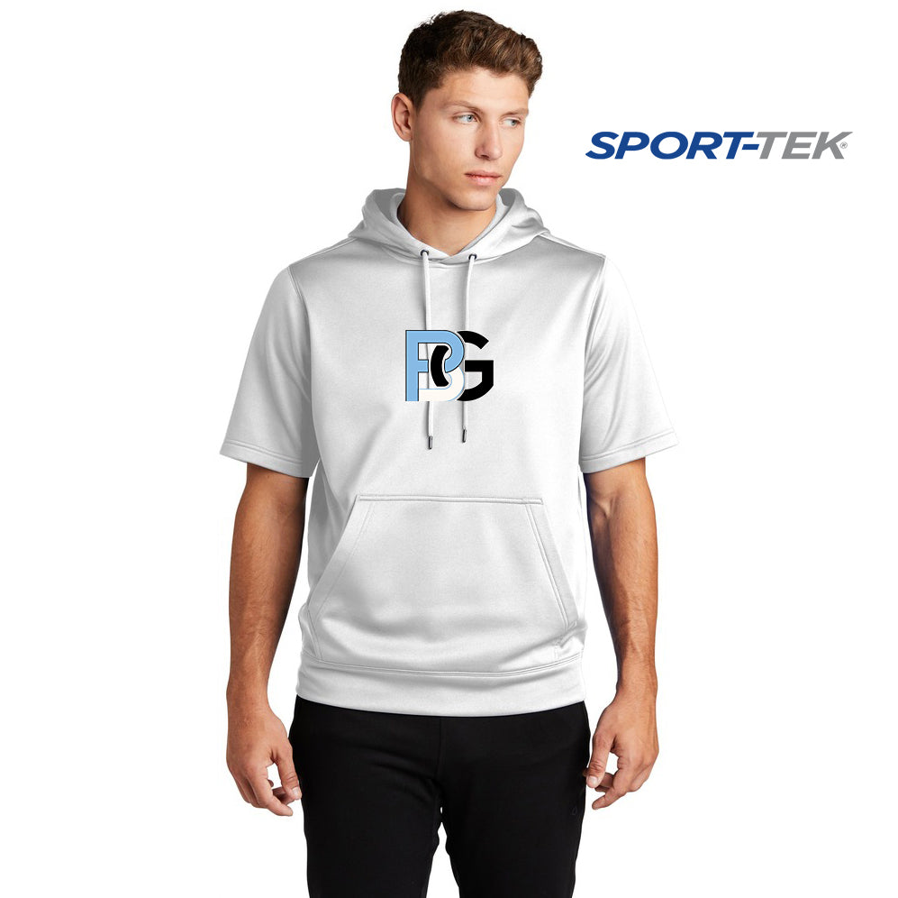 Sport-Tek Sport-Wick Fleece Short Sleeve Hooded Pullover - Lightning Baseball