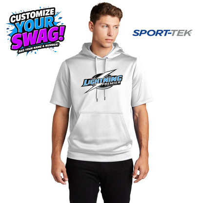 Sport-Tek Sport-Wick Fleece Short Sleeve Hooded Pullover - Lightning Premier Softball