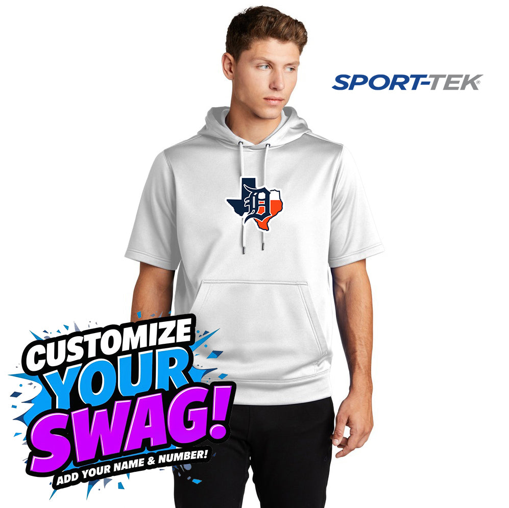 Sport-Tek Youth Sport-Wick Fleece Short Sleeve Hooded Pullover - Dallas Tigers Baseball